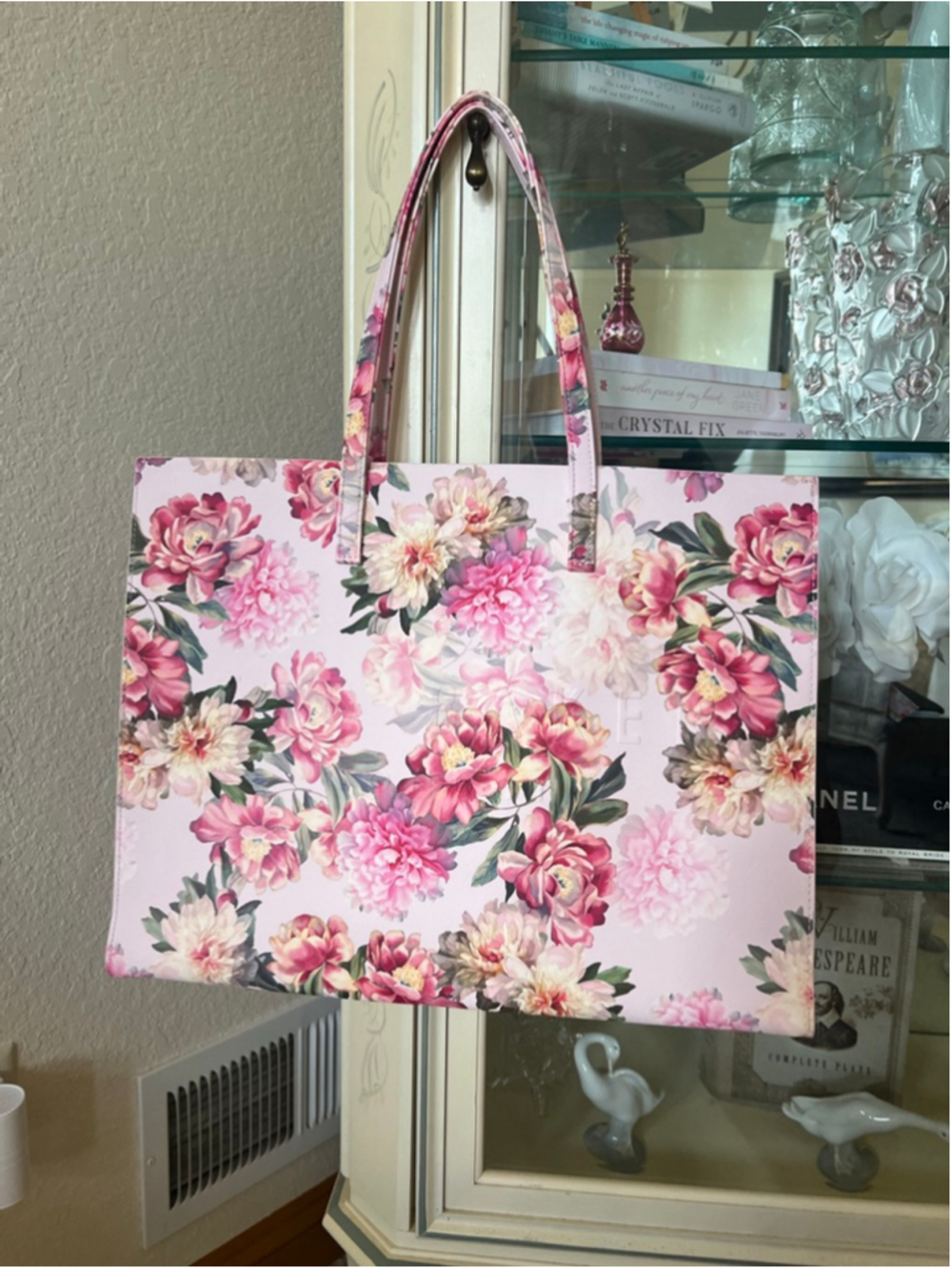 Ted Baker Floral Pink Rose Large Tote Bag